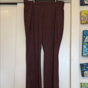 Lee Maroon Textured Pants